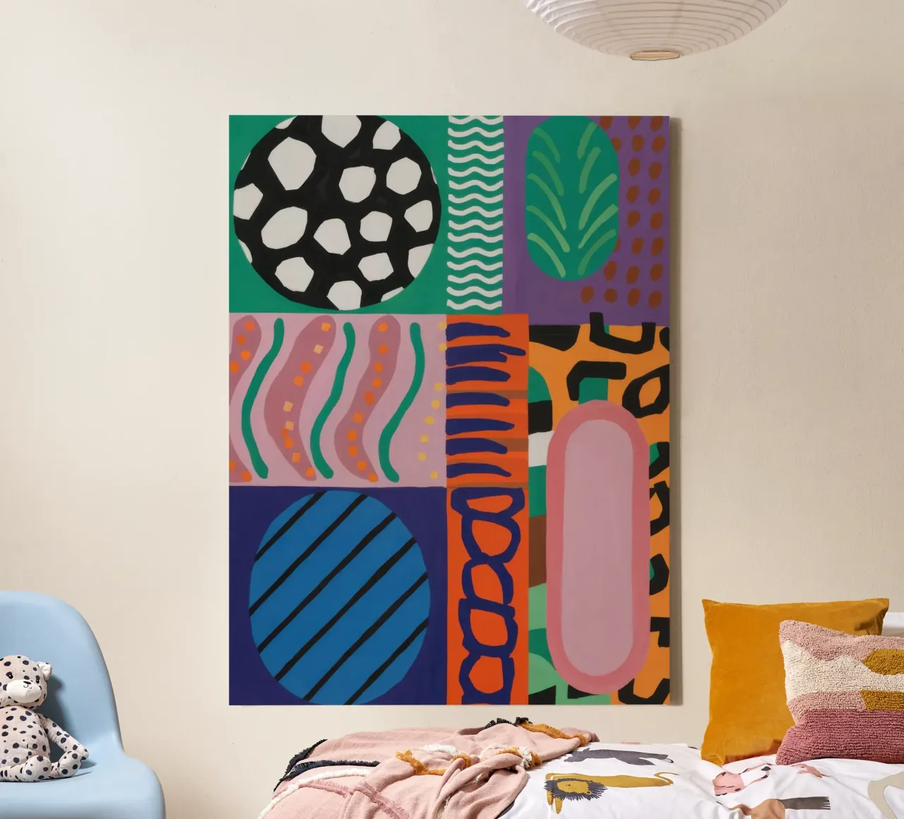 Eclectic Pattern Grid canvas by Obs Canvas