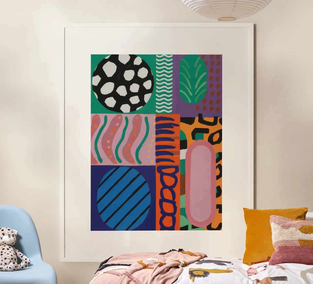 Eclectic Pattern Grid poster by Obs Canvas
