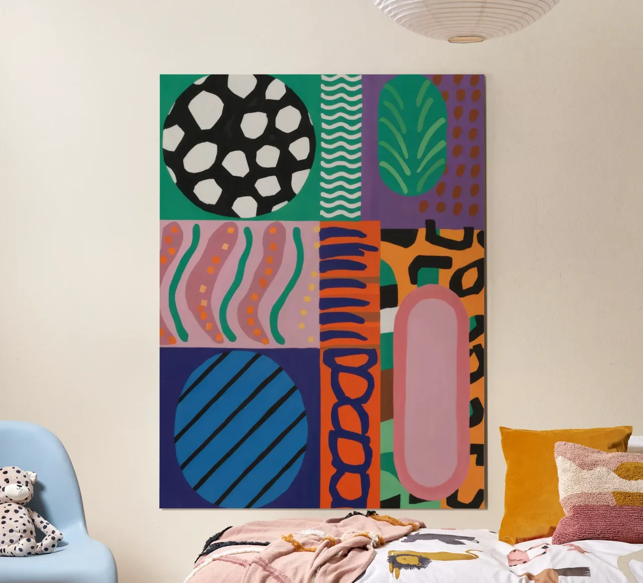 Eclectic Pattern Grid poster by Obs Canvas