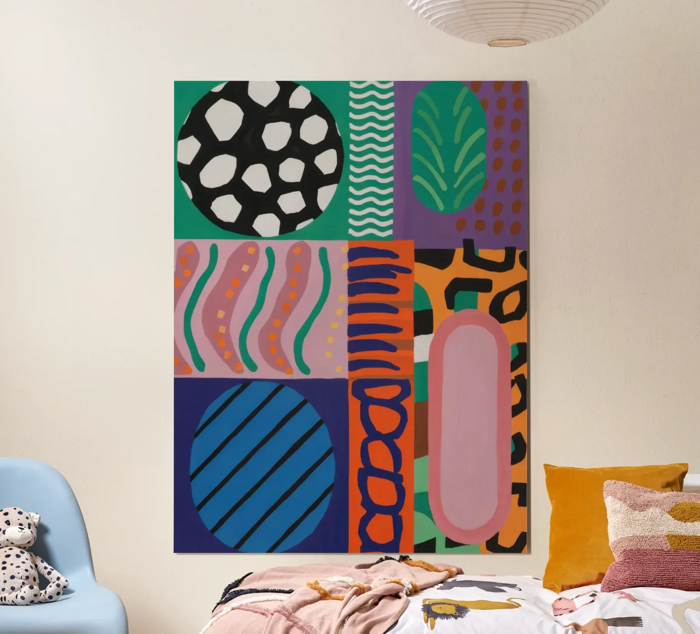 Eclectic Pattern Grid poster by Obs Canvas