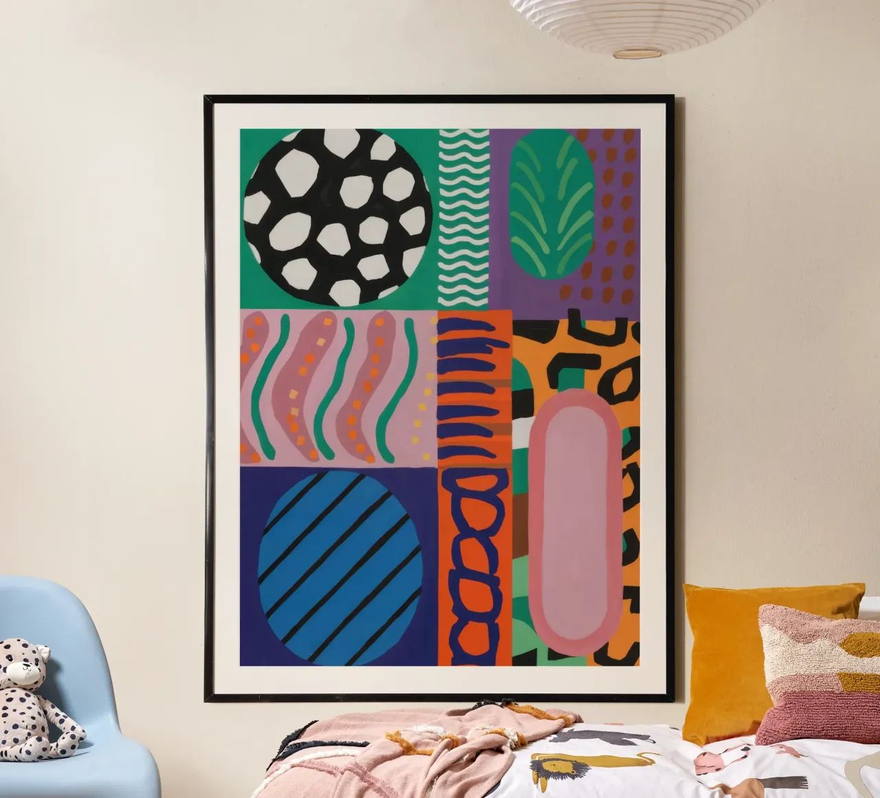 Eclectic Pattern Grid poster by Obs Canvas