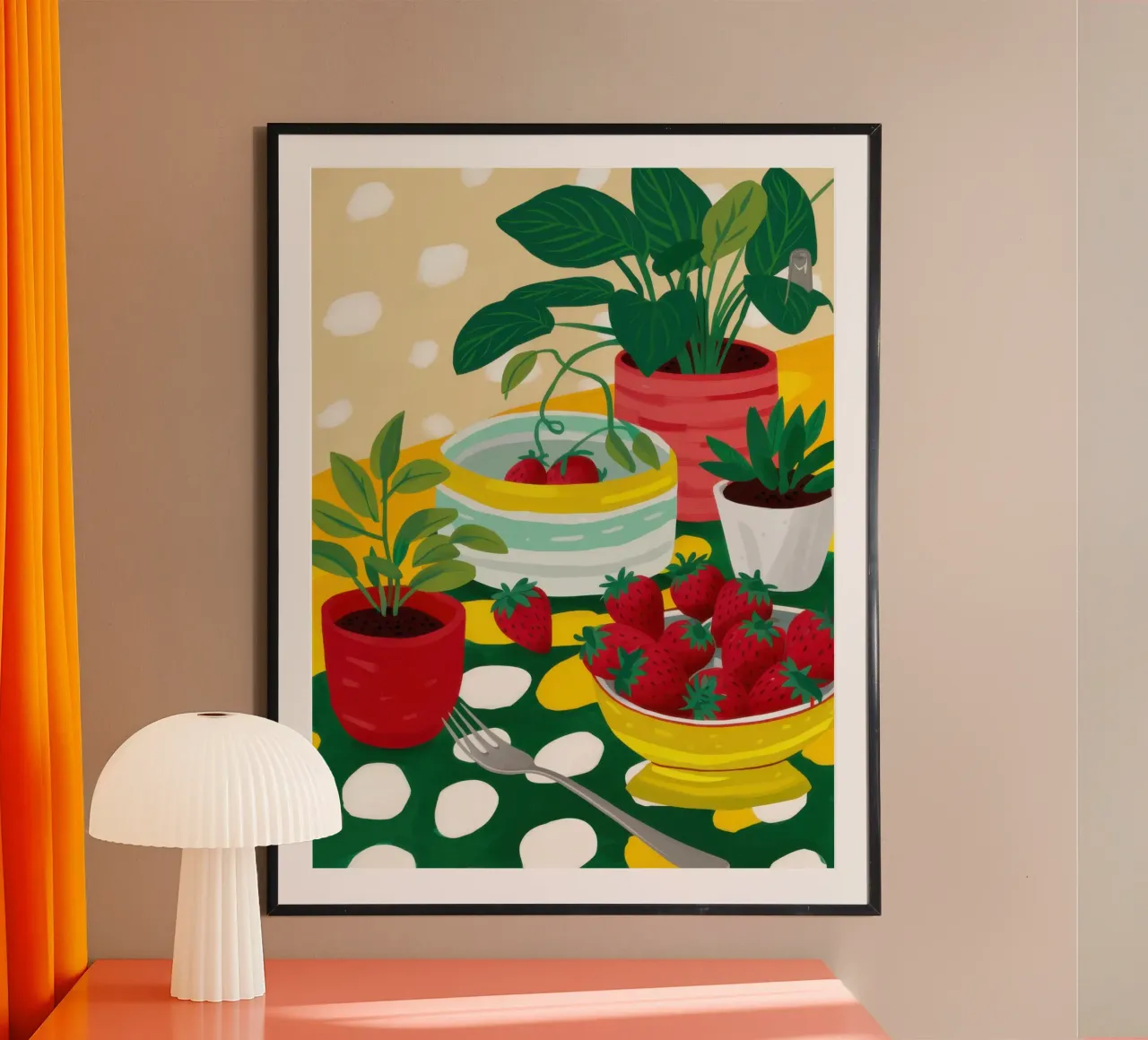 Natura morta in cucina poster con telaio in plastica da Selene Shade