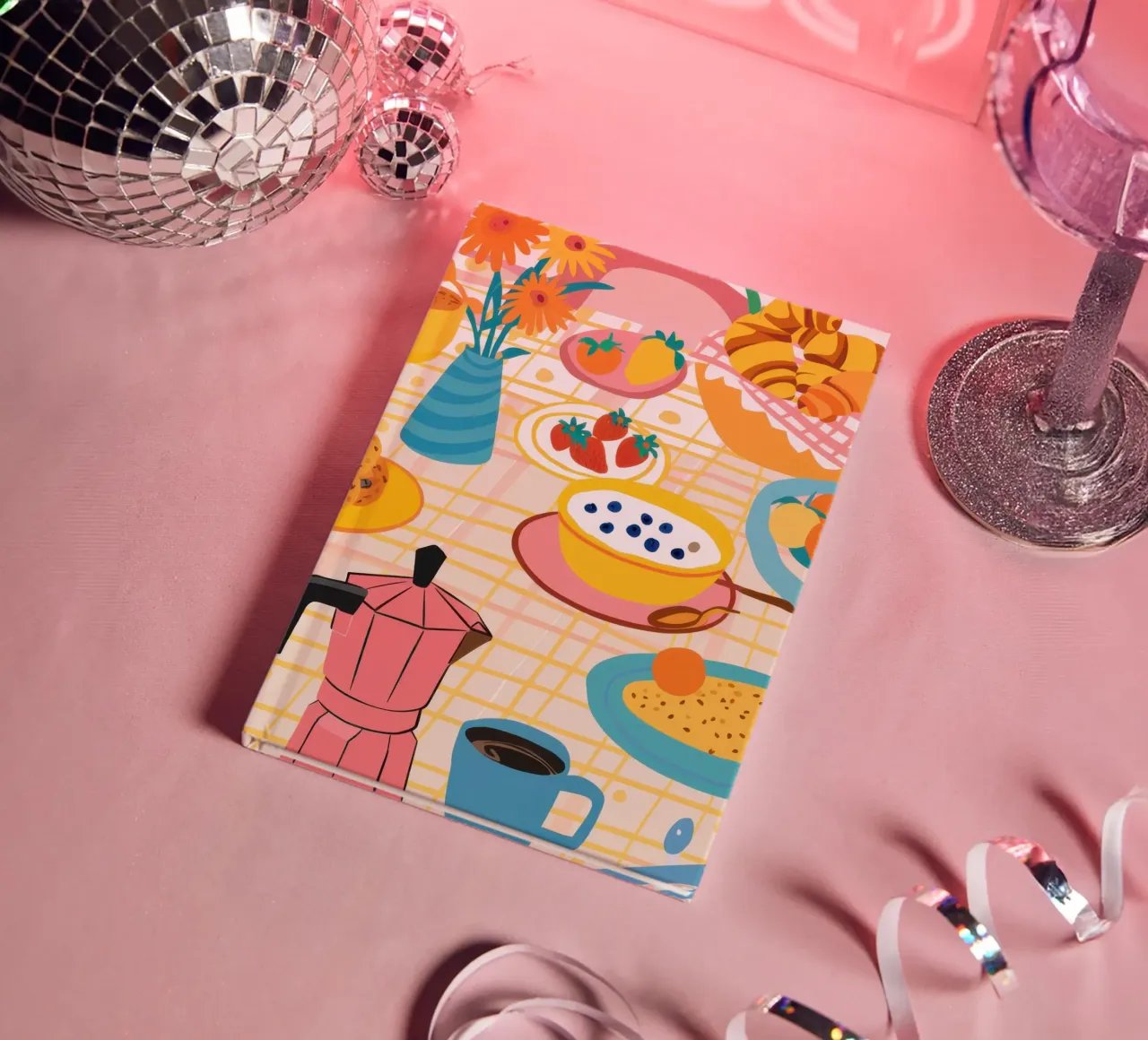 Bountiful Breakfast Table notebook by Luna Aura