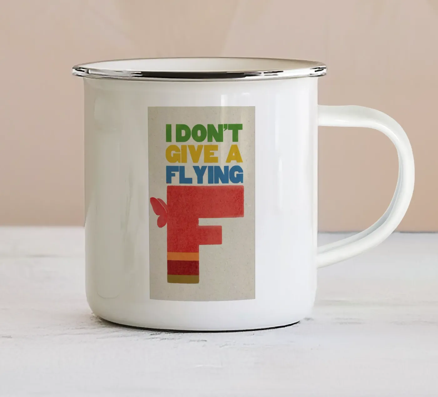 flyingf emaille mok van Sammy Slabbinck