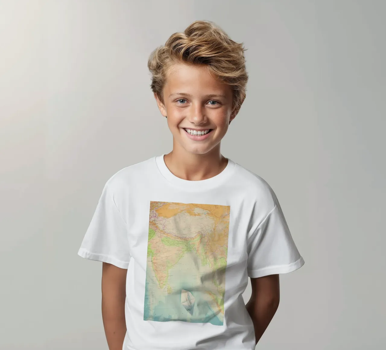 map-india t-shirt bambini da Ingrid Beddoes