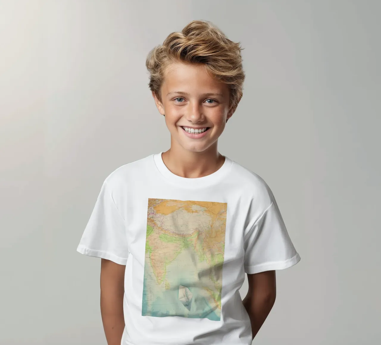 map-india t-shirt bambini da Ingrid Beddoes
