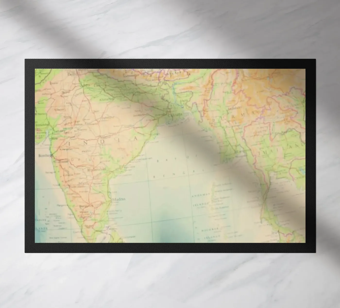 map-india deurmat van Ingrid Beddoes