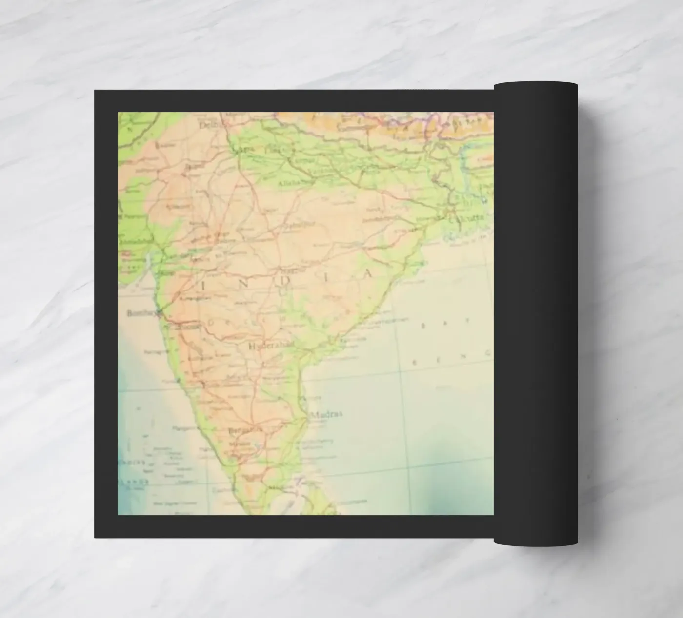 map-india deurmat van Ingrid Beddoes