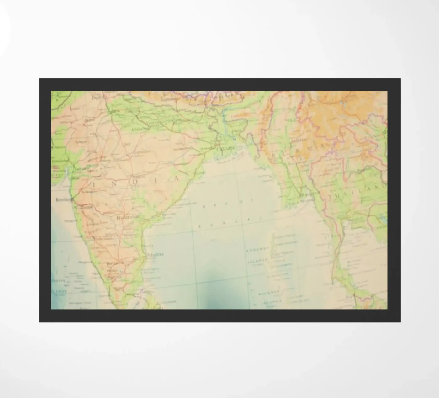 map-india doormat by Ingrid Beddoes
