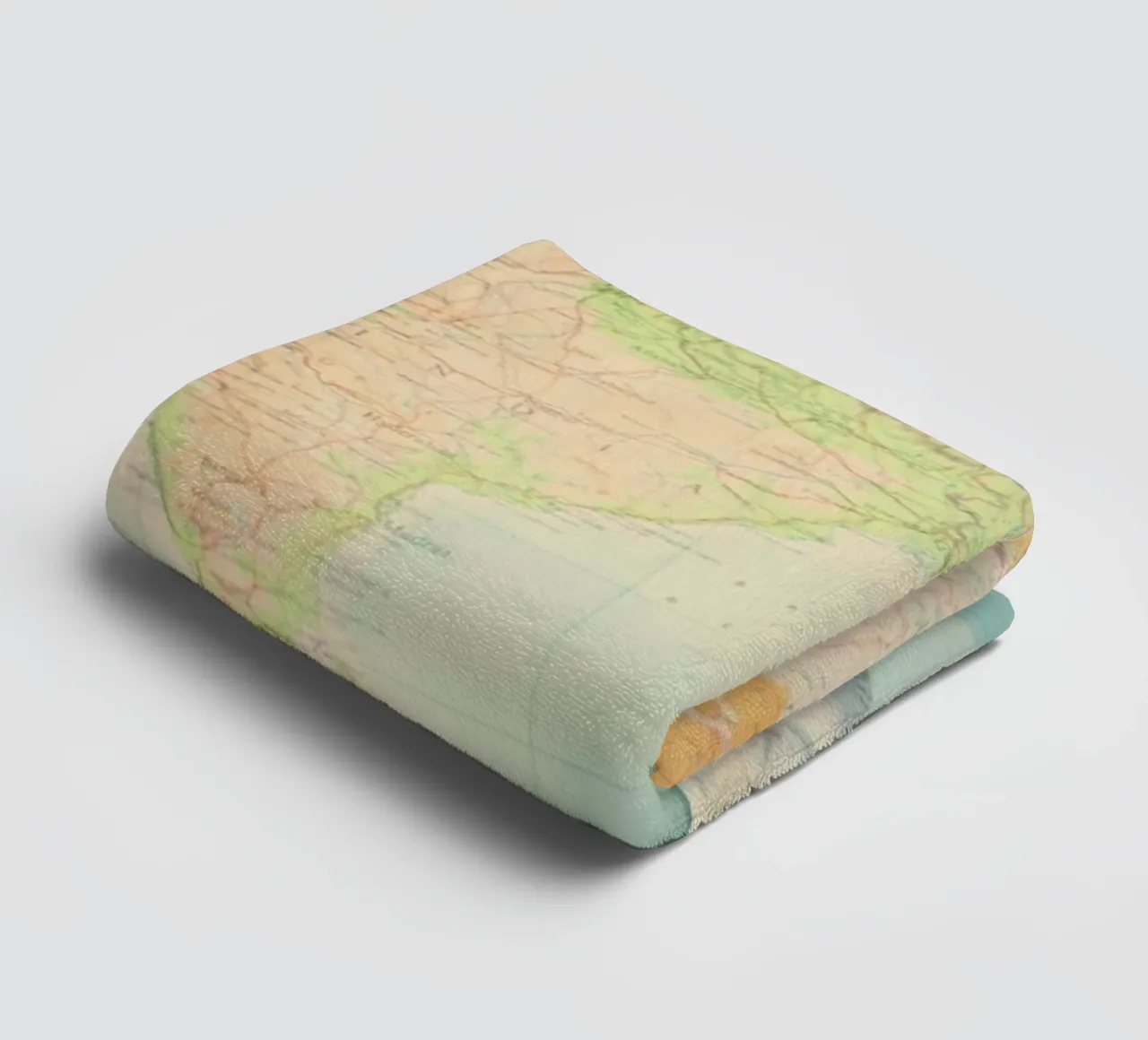 map-india badhanddoek van Ingrid Beddoes