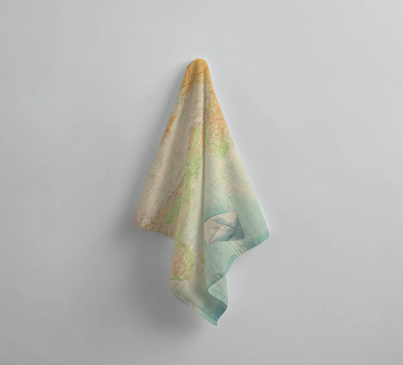 map-india towel by Ingrid Beddoes