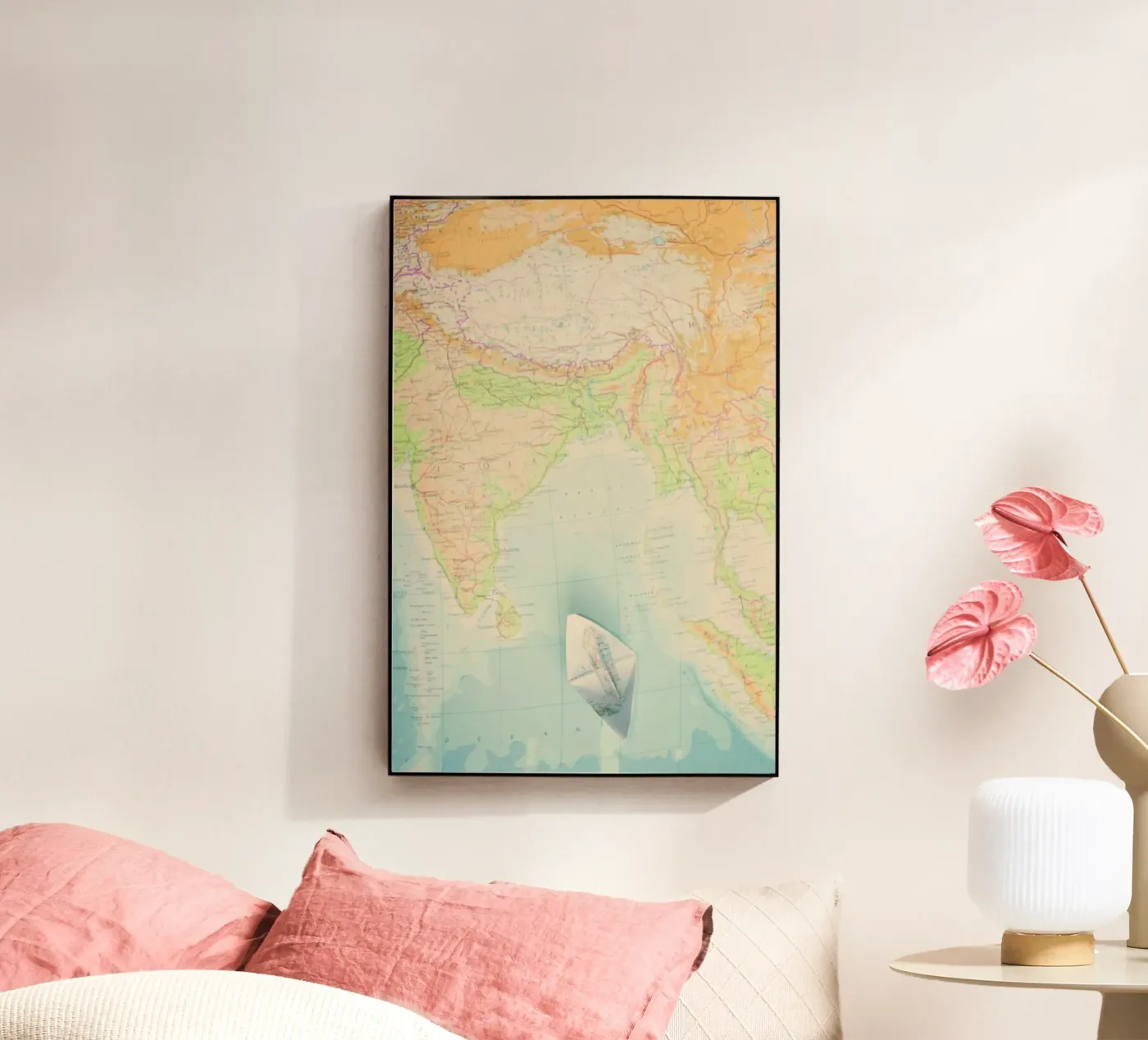 map-india plexiglas de Ingrid Beddoes