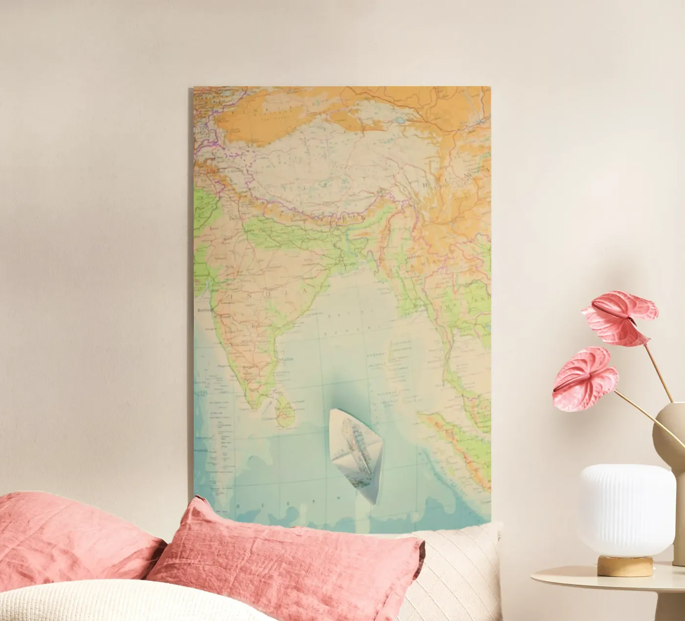 map-india plexiglas de Ingrid Beddoes