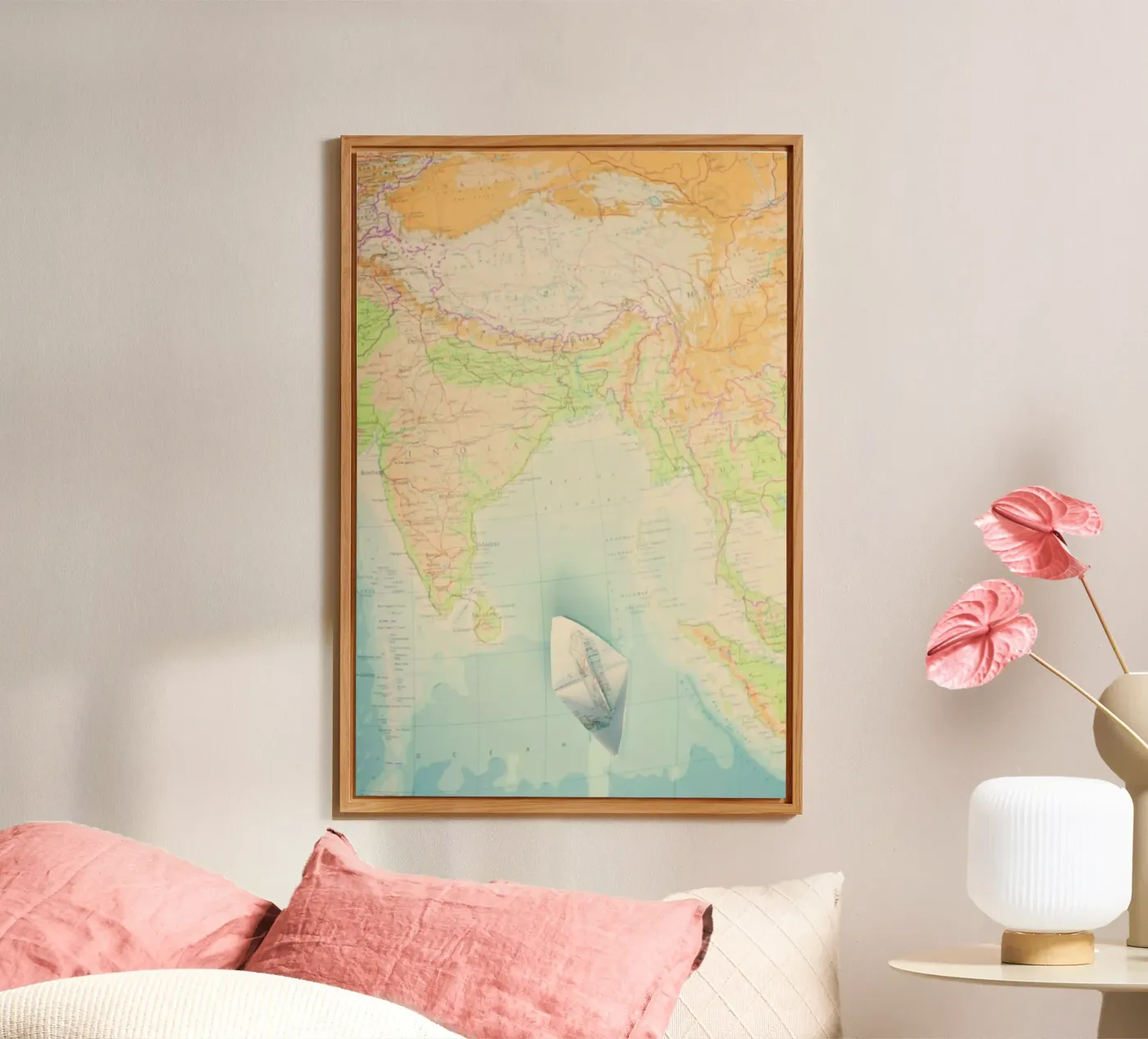 map-india alluminio dibond da Ingrid Beddoes