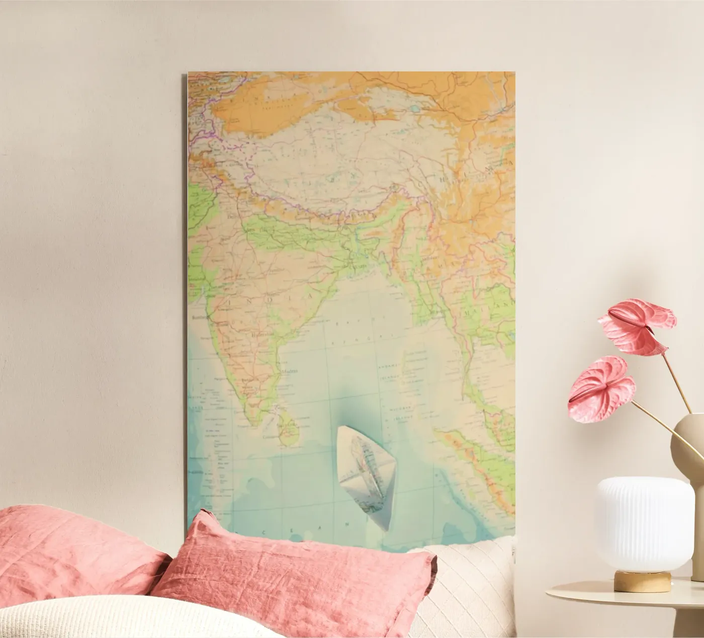 map-india alluminio dibond da Ingrid Beddoes