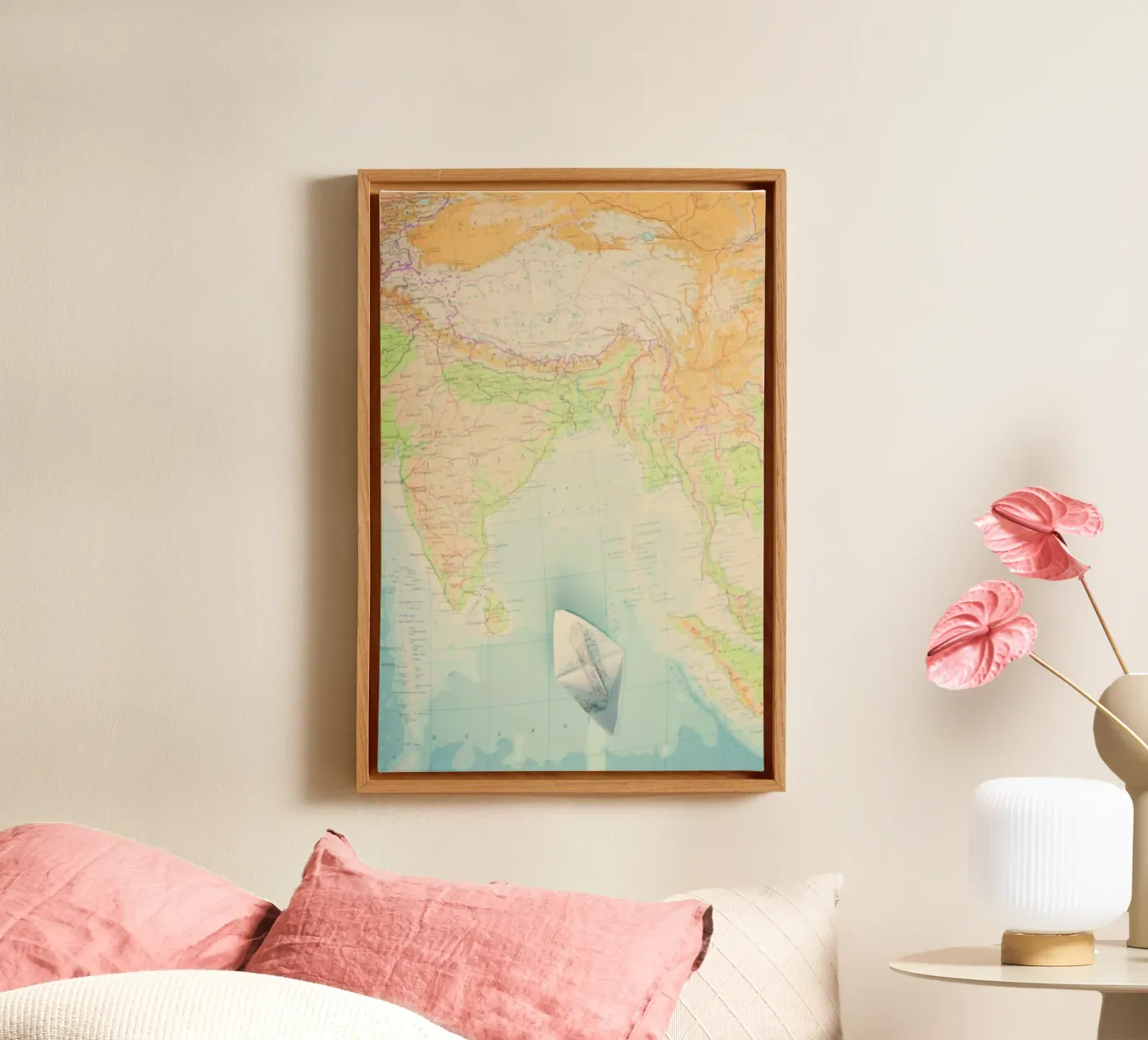 map-india canvas by Ingrid Beddoes