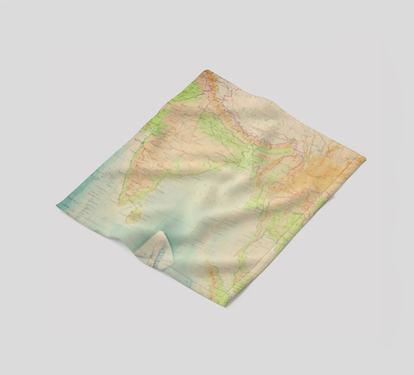 map-india coperta in pile da Ingrid Beddoes