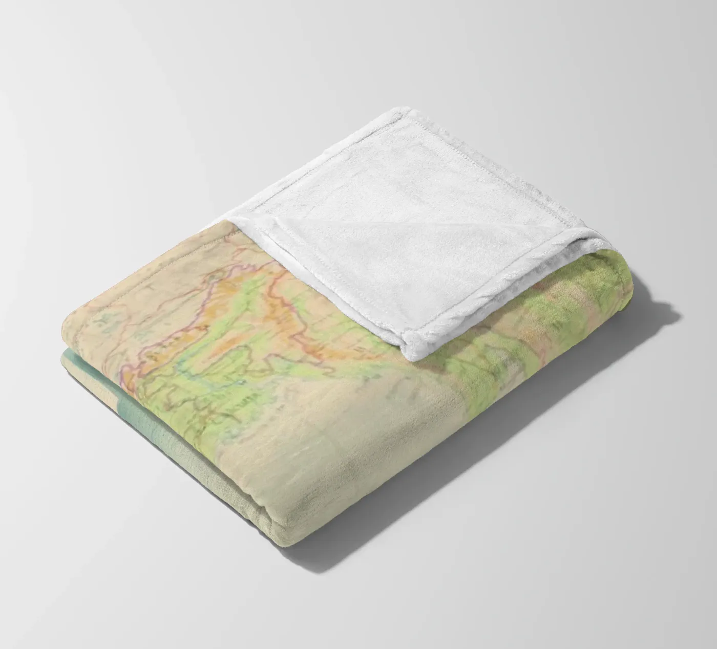 map-india fleecedeken van Ingrid Beddoes