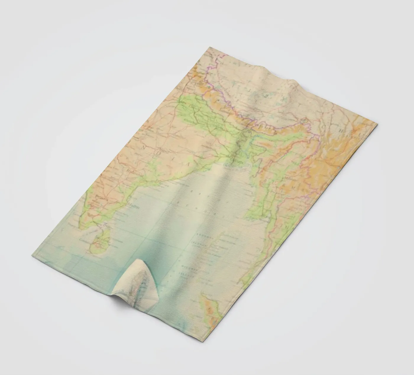 map-india coperta in pile da Ingrid Beddoes