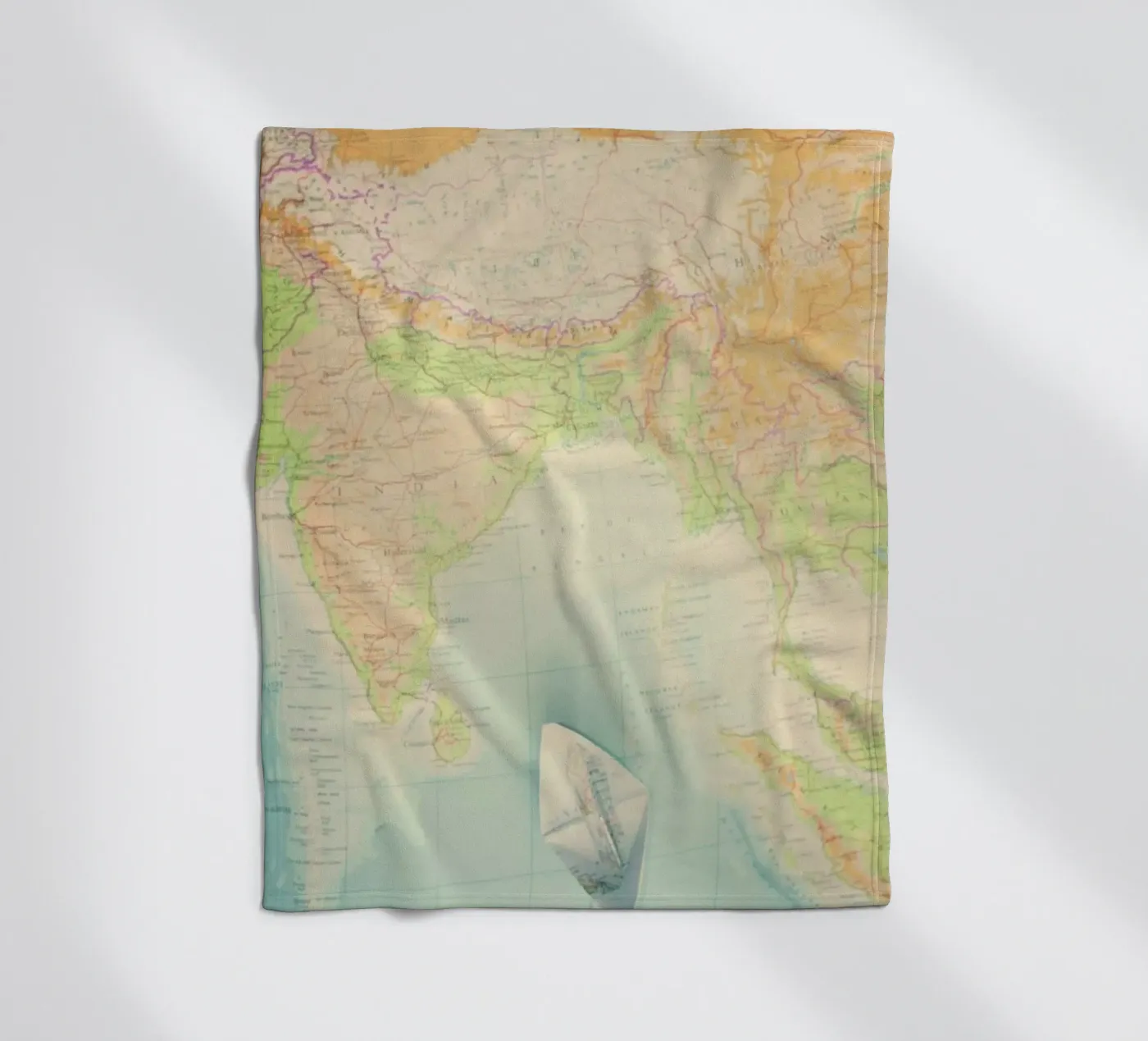 map-india coperta in pile da Ingrid Beddoes