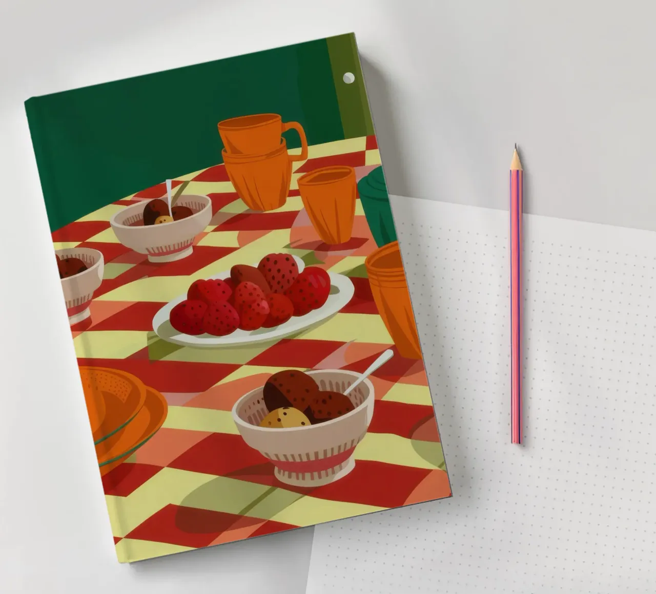 Checkered Table Feast notebook by Gaia Viesta