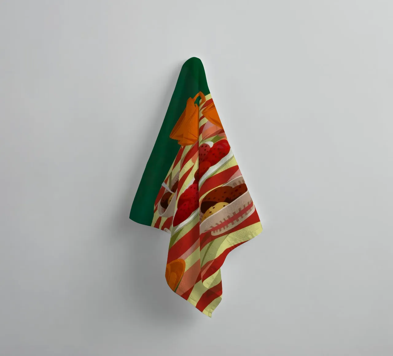 Checkered Table Feast towel by Gaia Viesta
