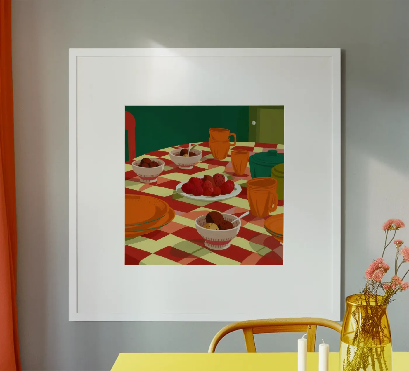 Checkered Table Feast poster by Gaia Viesta