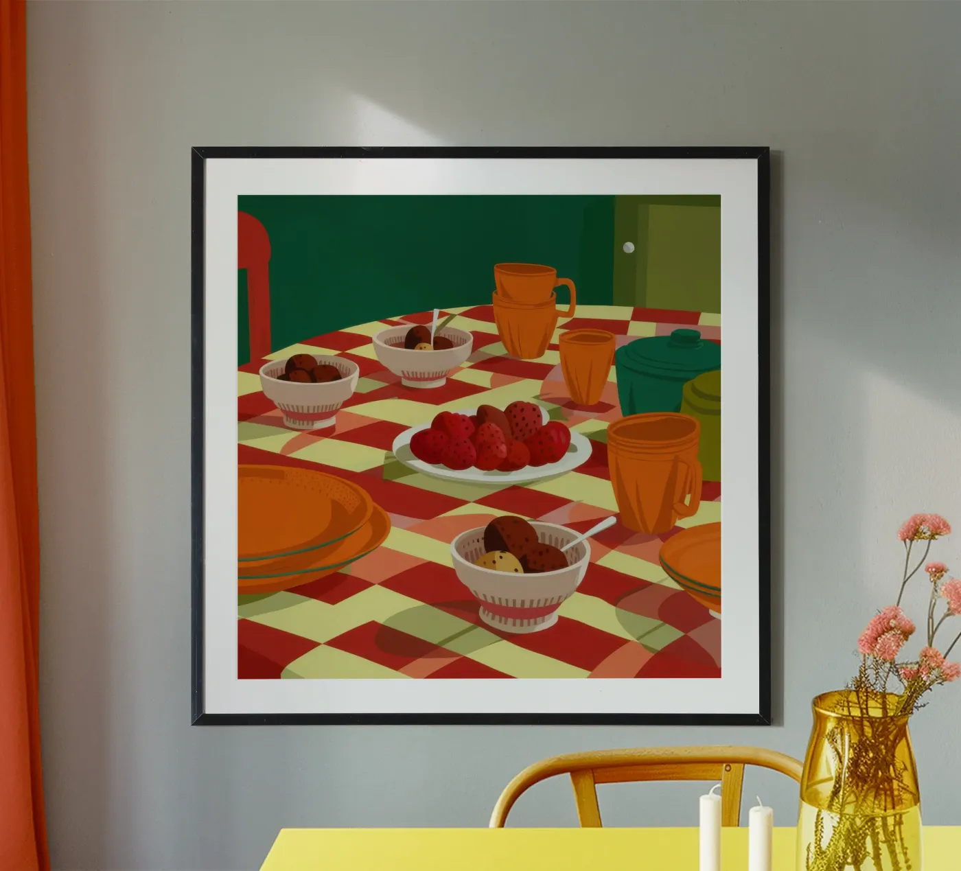 Checkered Table Feast poster by Gaia Viesta