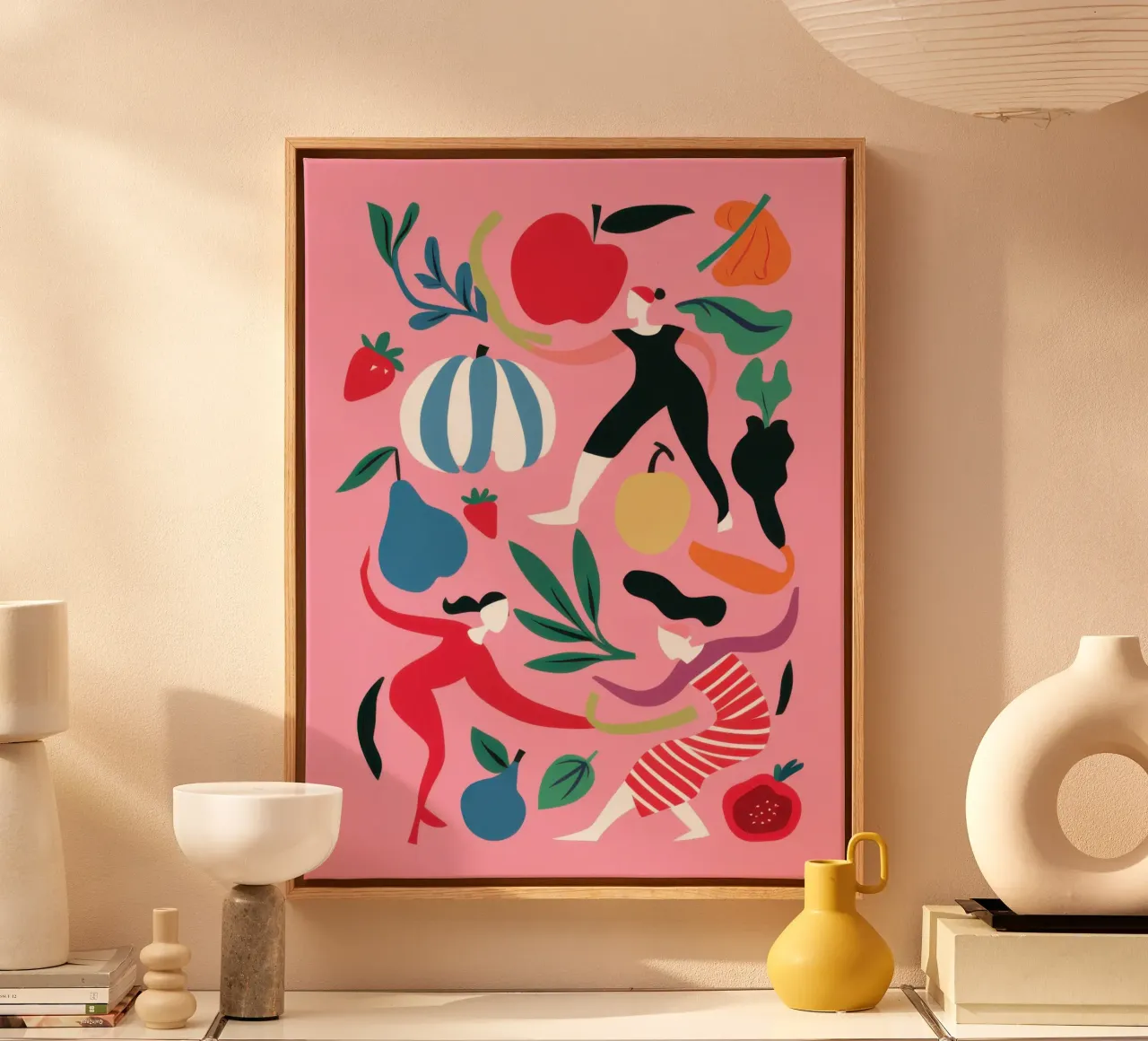 Viering van het vreugdevolle lichaam canvas met Baklijst van Irish Strokes