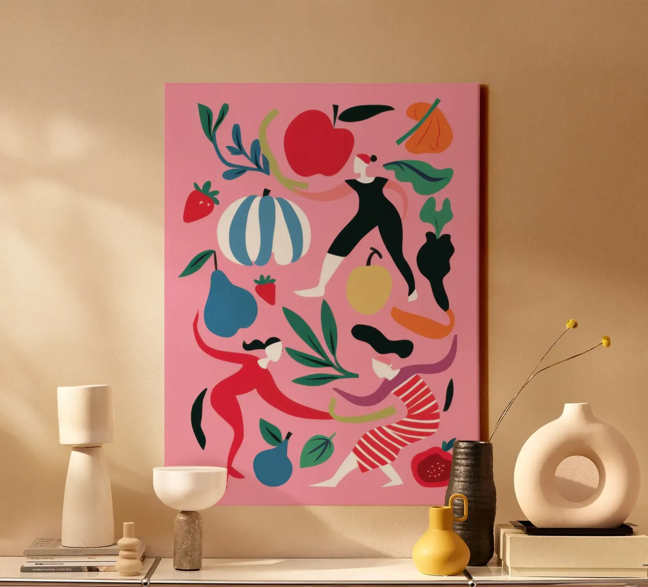 Viering van het vreugdevolle lichaam canvas met Baklijst van Irish Strokes