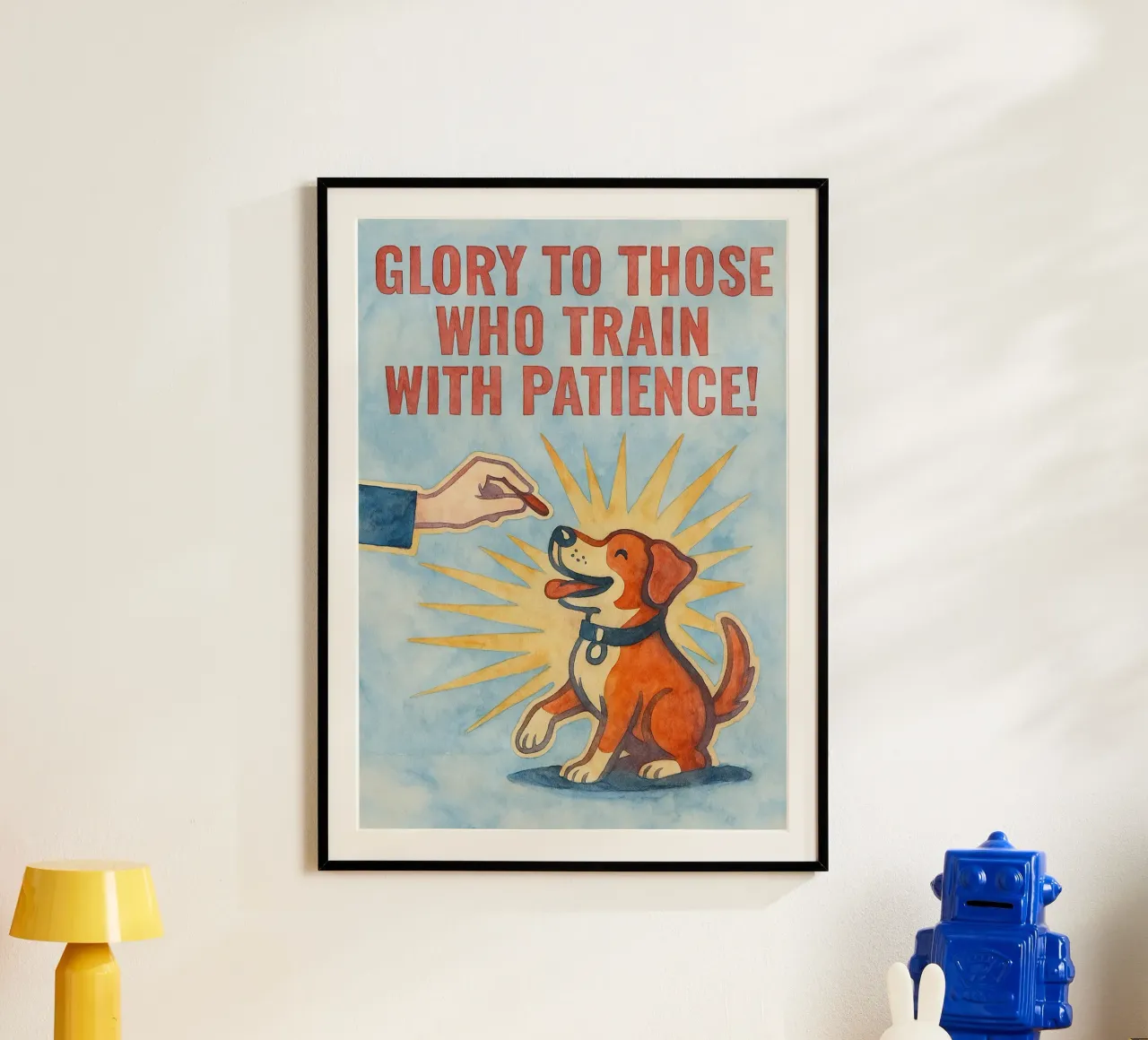 disegno artistico del proprietario del cane poster da pasadenan