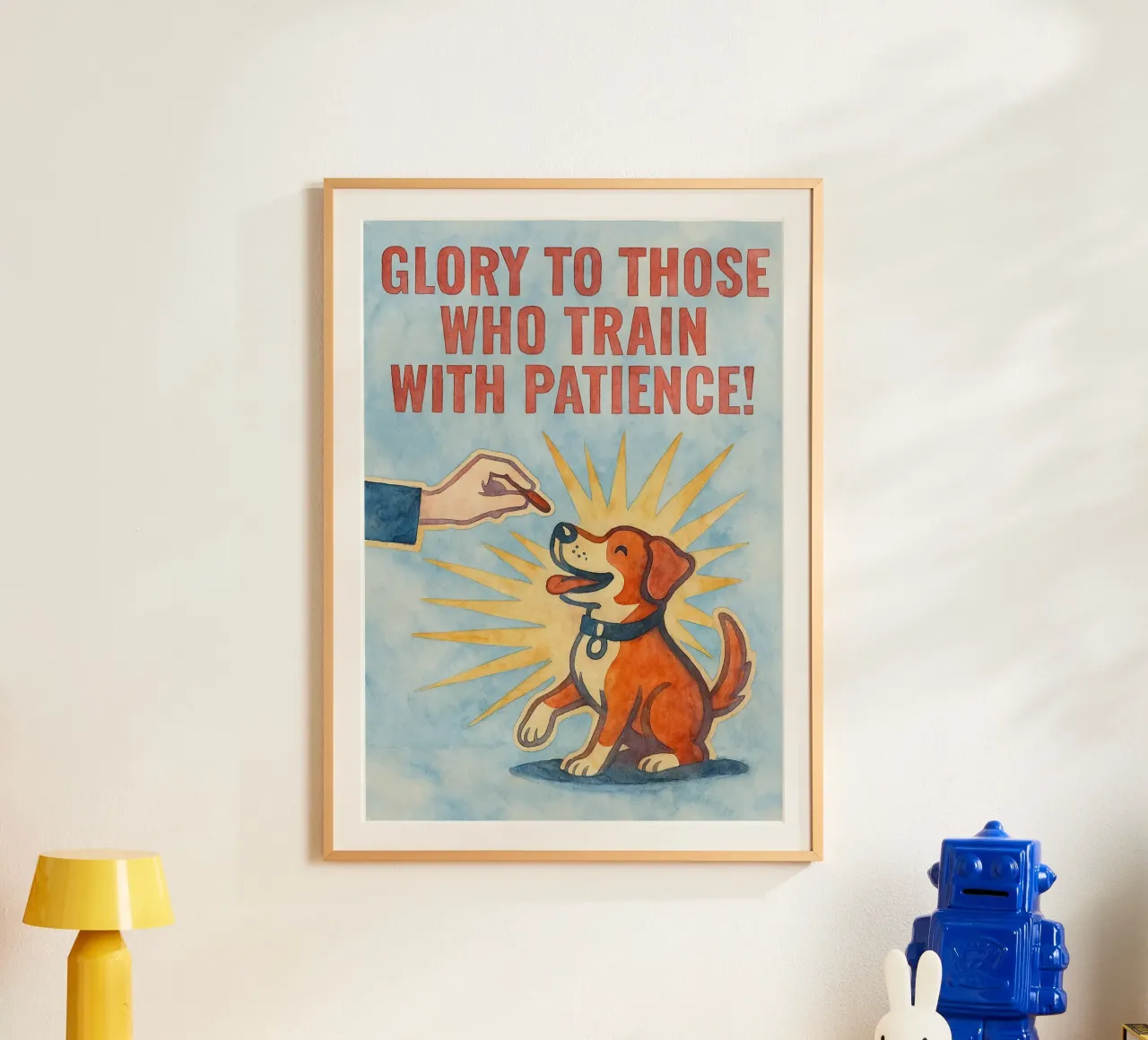 disegno artistico del proprietario del cane poster da pasadenan