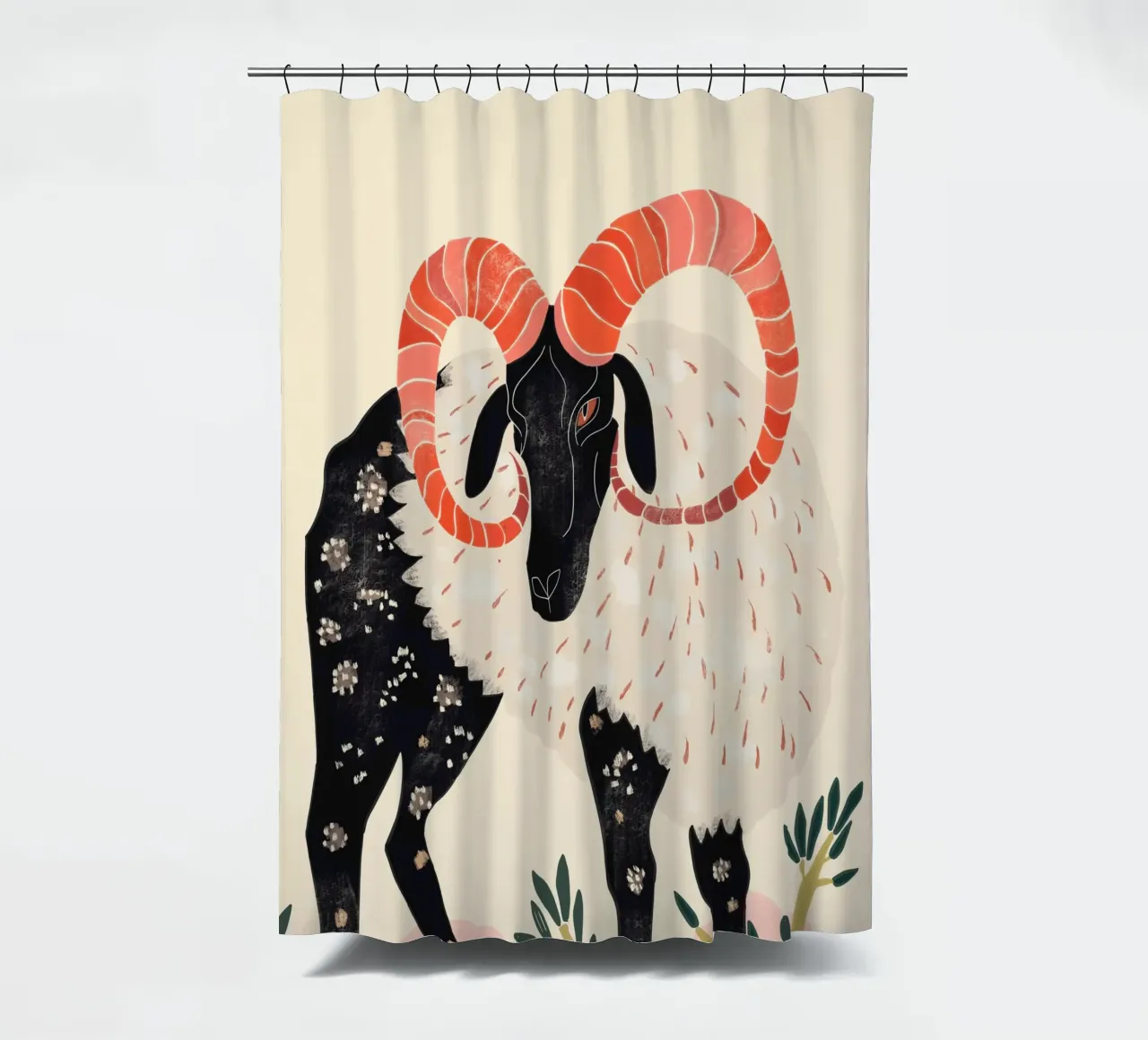 Majestic Ram shower curtain by ArtsySesta