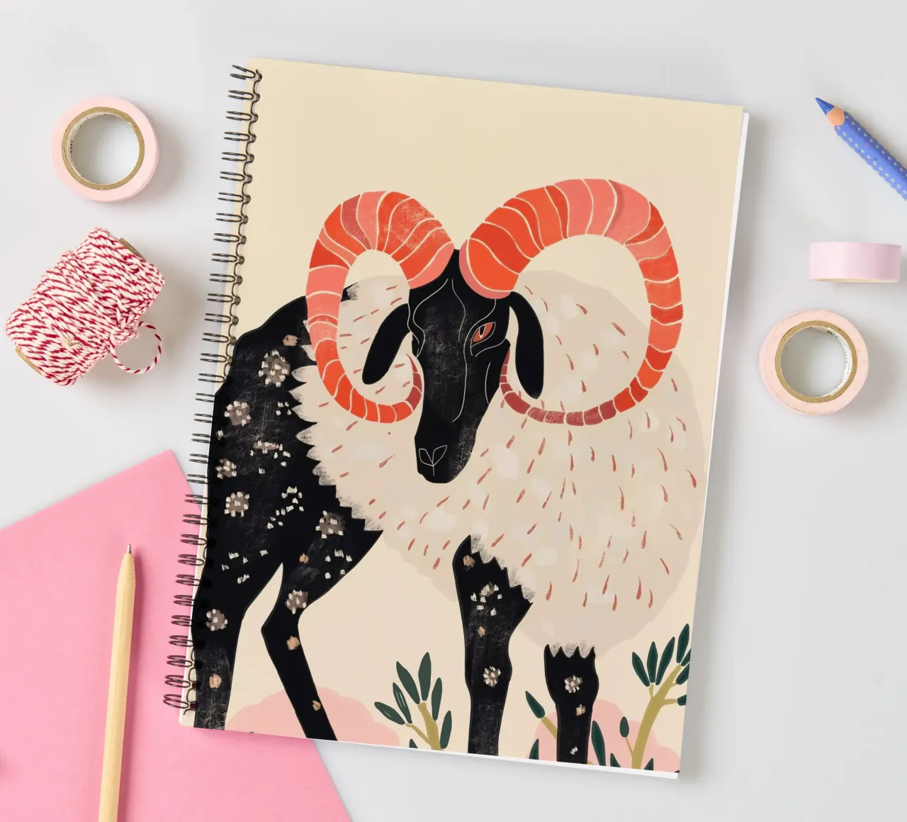 Majestic Ram spiral notebook by ArtsySesta