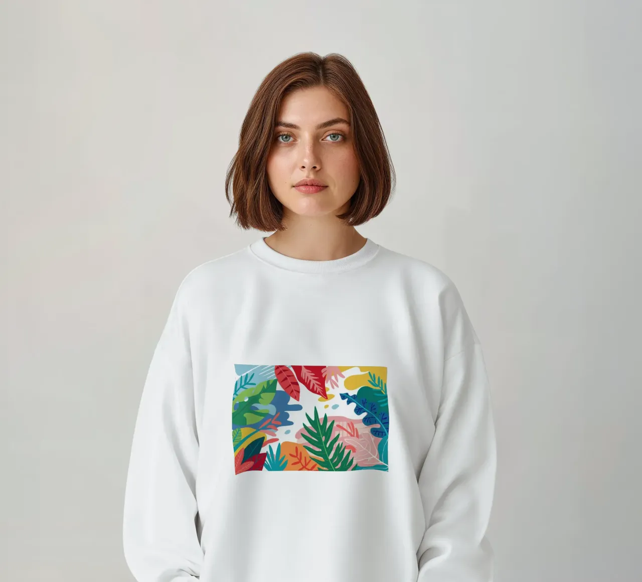 Üppiger Regenbogen-Dschungel Sweatshirt von Thistle Bloom