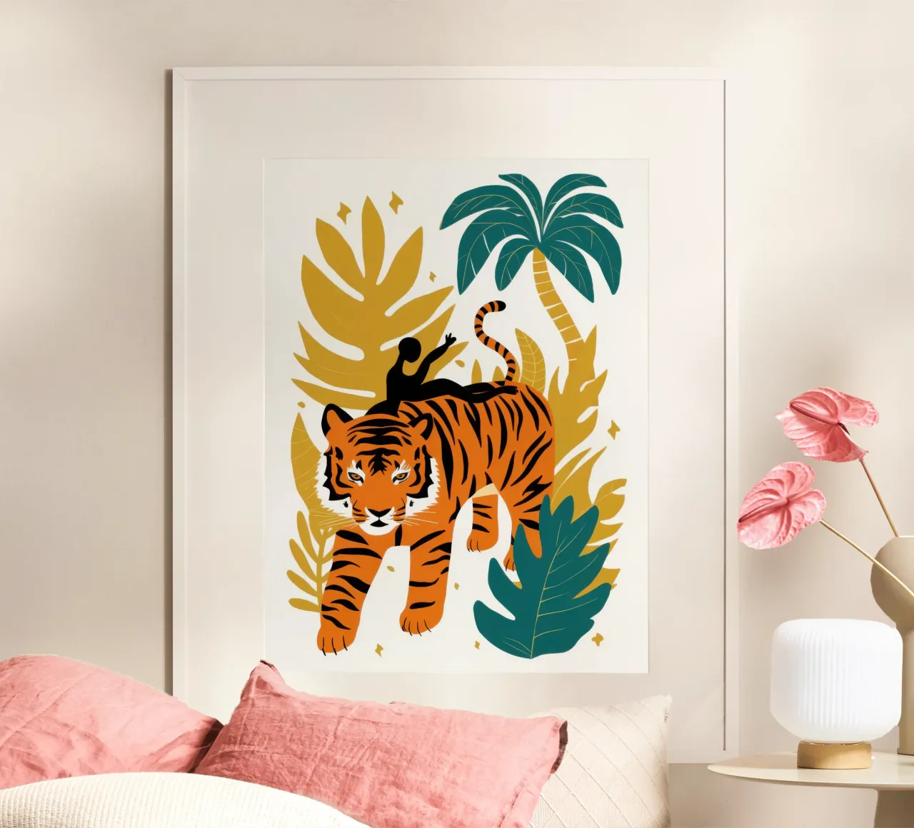 Camminare con la tigre dei tropici poster da Selene Shade