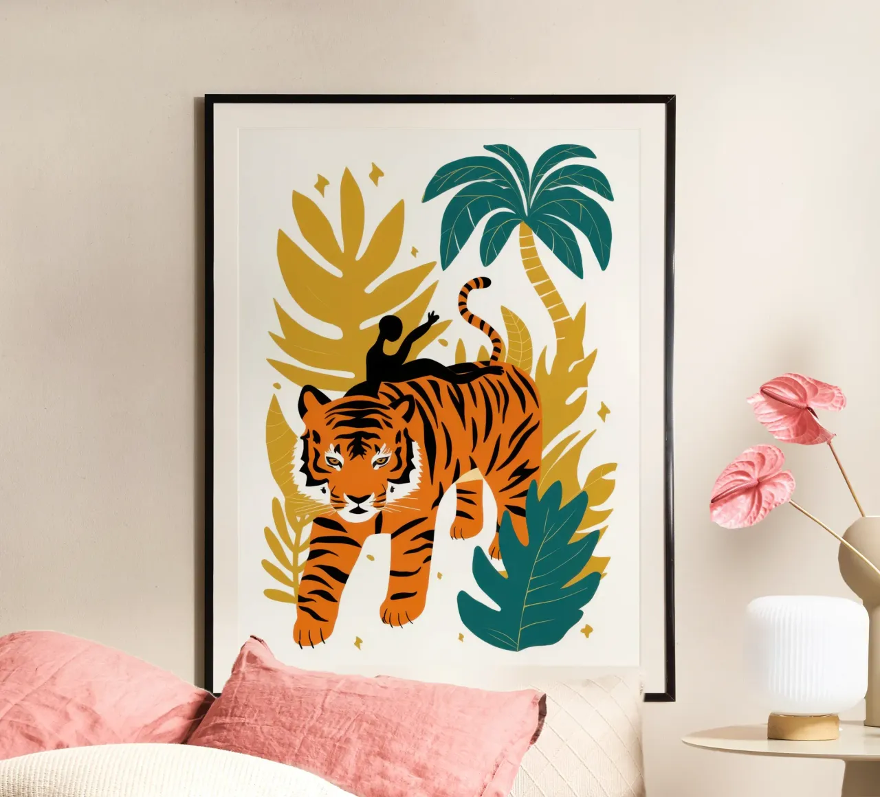 Camminare con la tigre dei tropici poster da Selene Shade