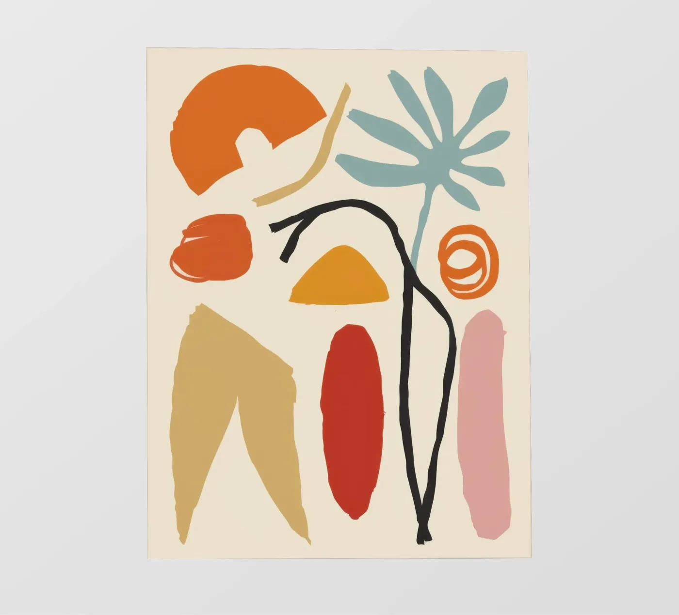 Abstract Body Forms fotobehang van Gaia Viesta