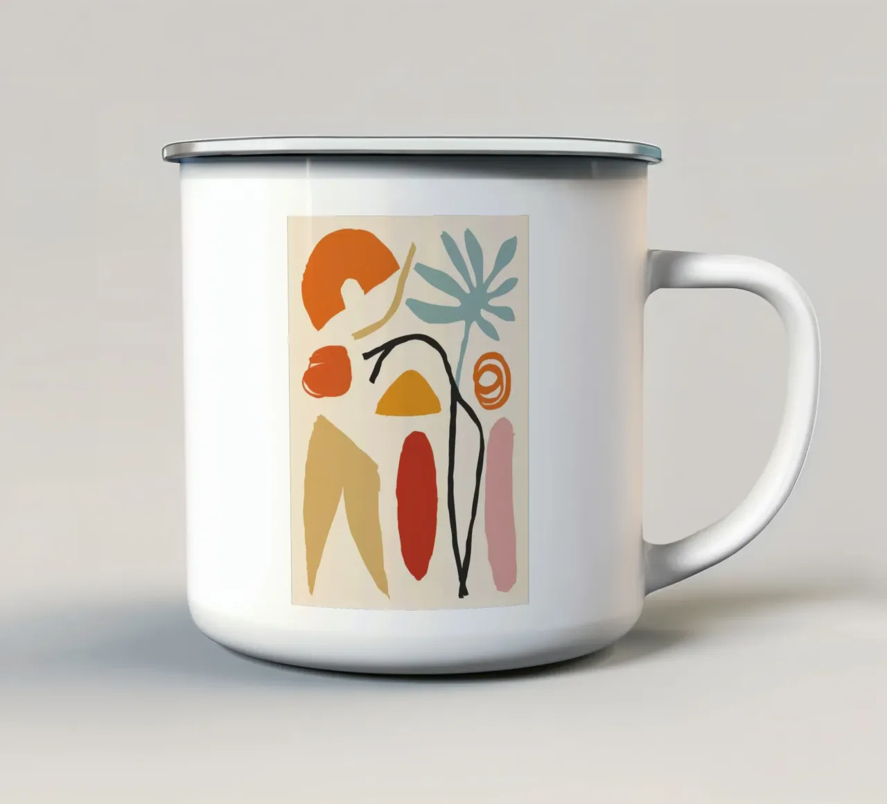 Abstract Body Forms enamel mug by Gaia Viesta