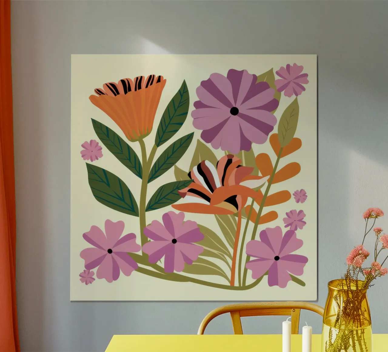 Giardino Fioritura Serenità poster con telaio in legno da Irish Strokes