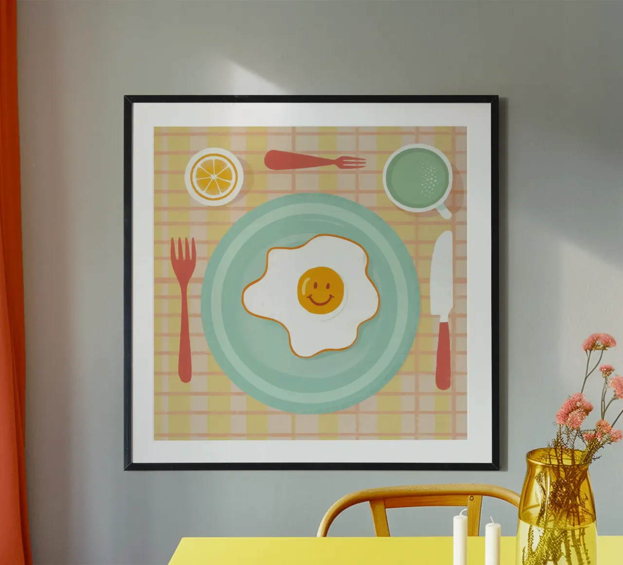L'uovo solitario poster con telaio in alluminio da Luna Aura