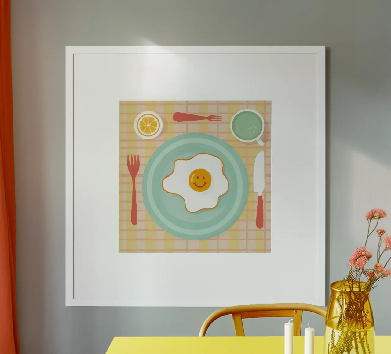 L'uovo solitario poster con telaio in alluminio da Luna Aura