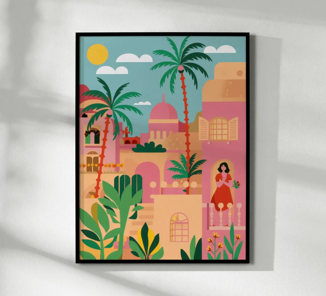 Vista Città Rosa poster da Selene Shade