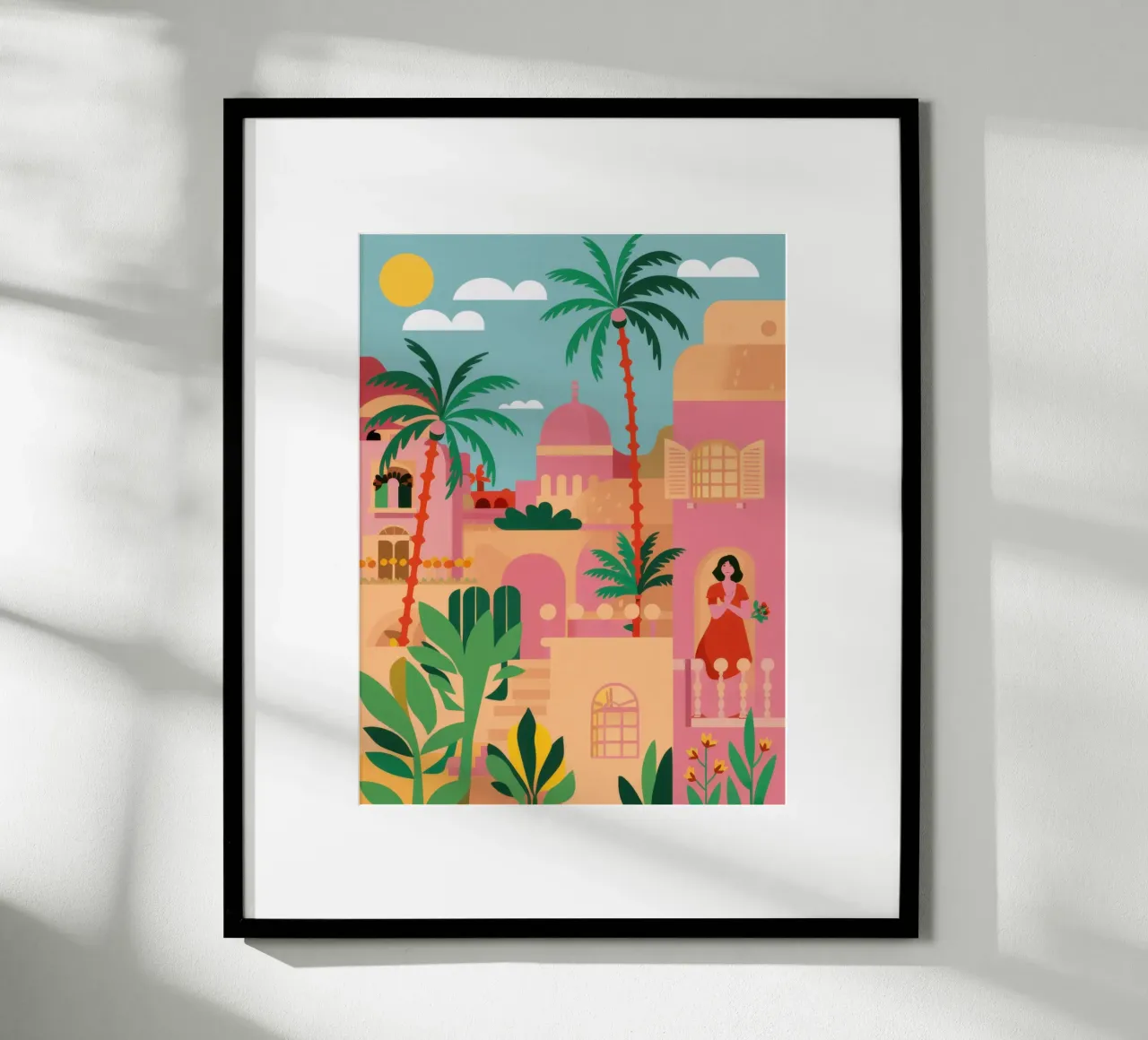 Vista Città Rosa poster da Selene Shade