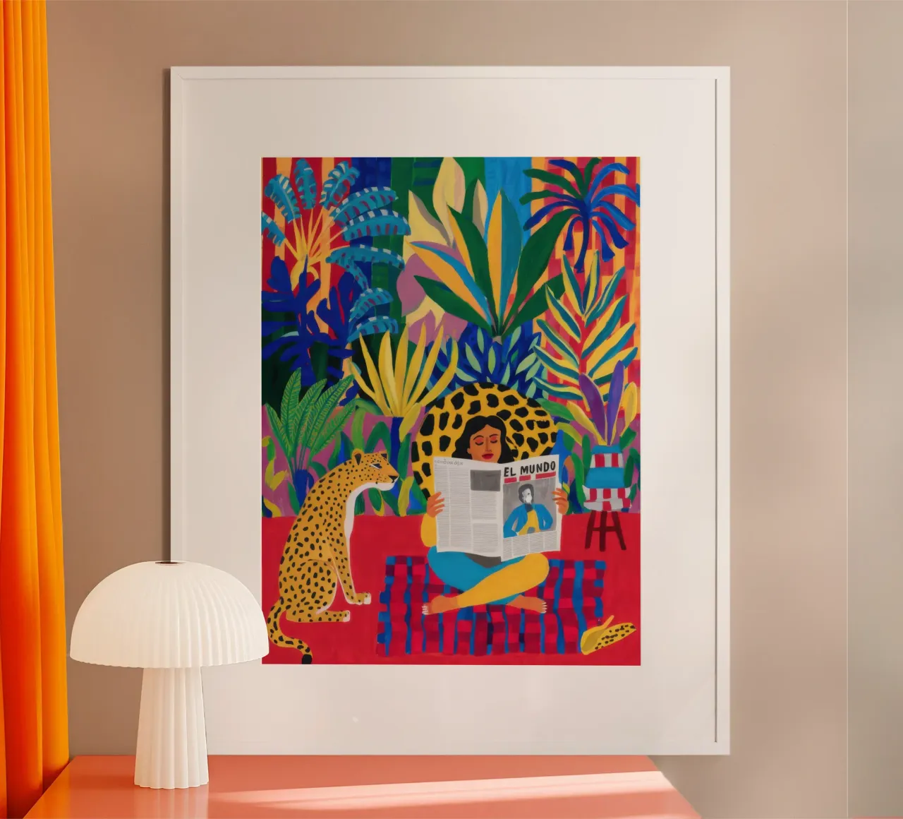 Angolo di lettura nella giungla poster da Irish Strokes
