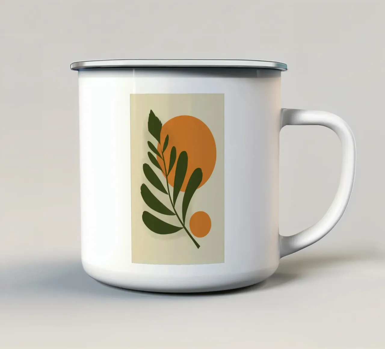 Terracotta Sunlit Leaf tazza in smalto da Trace Brush