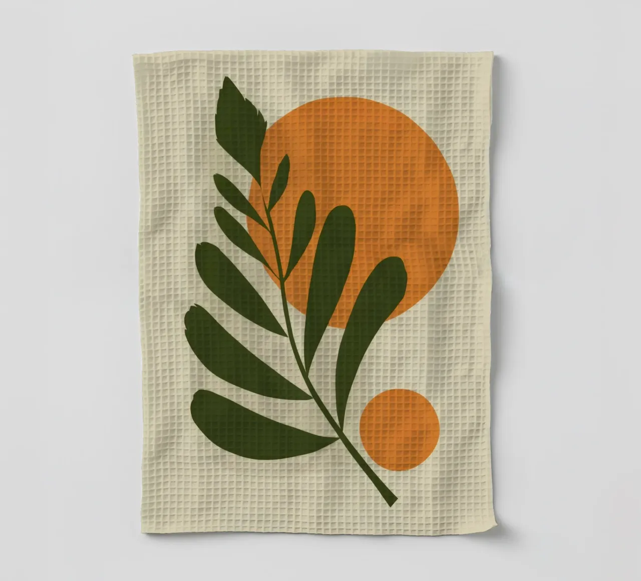 Terracotta Sunlit Leaf (feuille de soleil) torchon de Trace Brush