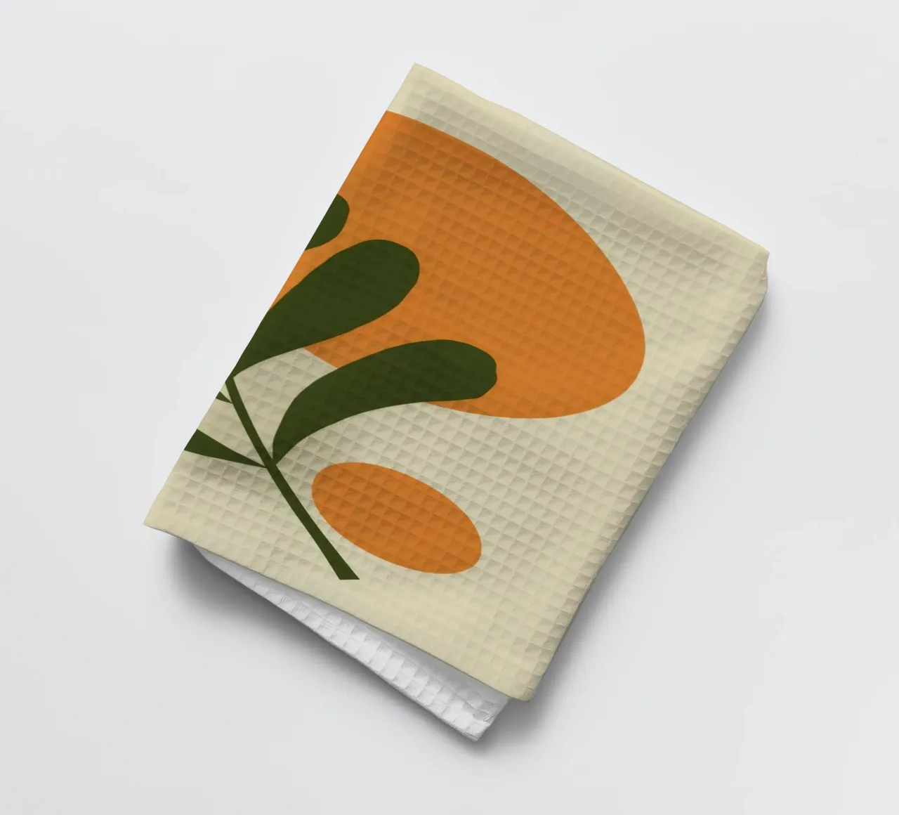 Terracotta Sunlit Leaf (feuille de soleil) torchon de Trace Brush