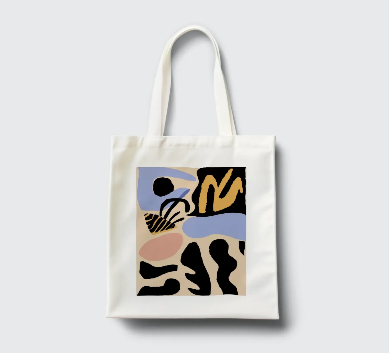 Astratto organico monocromatico borsa in juta da Obs Canvas