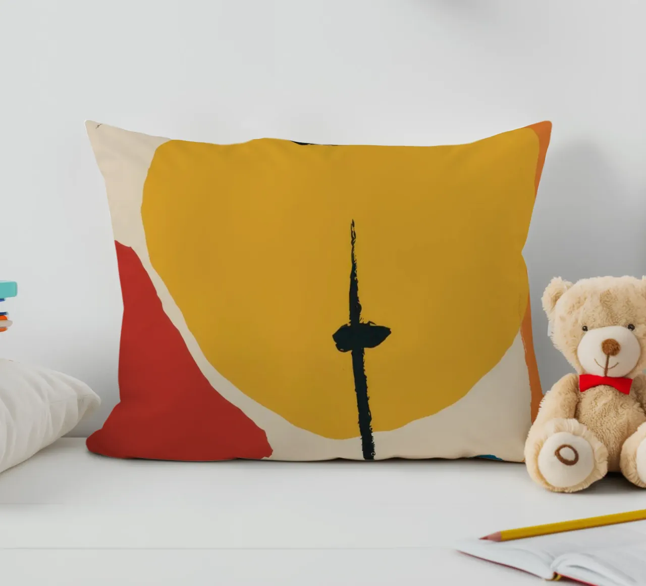 Cubist Eye Contemplation decorative cushion by Gaia Viesta